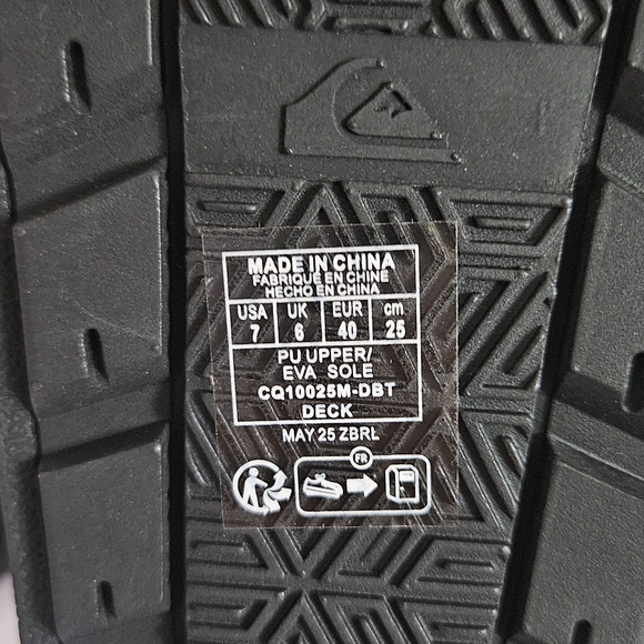 quicksilver Embark Deck Double Strap Sandals  Men's Size 7 blue comfy - Picture 10 of 10